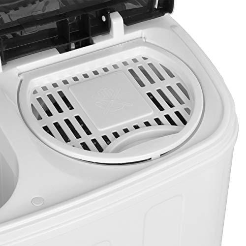 SUPER DEAL Portable Compact Mini Twin Tub Washing Machine w/Wash and Spin Cycle, Built-in Gravity Drain, 13lbs Capacity For Camping, Apartments, Dorms, College Rooms, RV's, Delicates and more