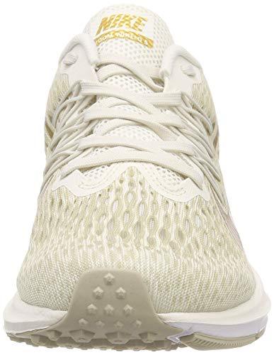 Nike Women's Air Zoom Winflo 5 Running Shoe, Phantom/Metallic Gold-String-White, 9.5
