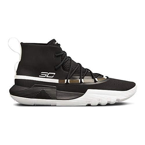 Under Armour Men's SC 3ZER0 II Basketball Shoe, Black (001)/White, 10.5