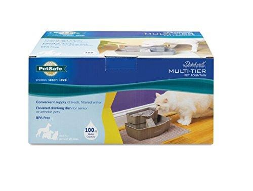 PetSafe Drinkwell Multi-Tier Dog and Cat Water Fountain, Automatic Drinking Fountain for Pets, 100 oz. Water Capacity