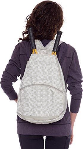 LISH Ace Tennis Racket Backpack - Women's Tennis Racquet Holder Bag (Grey)