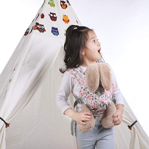 GAGAKU Baby Doll Carrier Front and Back Stuffed Animal Carriers for Little Girls - Pink