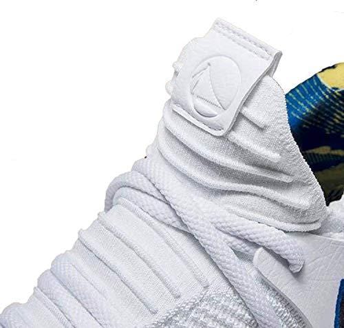 Nike Zoom KD10 LMTD NBA Grade School Basketball Shoes (6 M US Big Kid, White/Game Royal/University Gold)