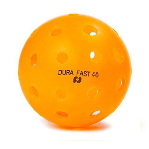 Dura Fast 40 Pickleballs | Outdoor pickleball balls | Orange| Pack of 6 | USAPA Approved and Sanctioned for Tournament Play, Professional Perfomance
