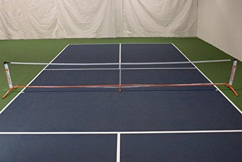 Rally Meister Pickleball Net, Paddle and Ball Set (Includes Matching Rally Orange Metal Frame + Net + 4 Paddles + 4 Balls + Rules Sheet in Carry Bag)