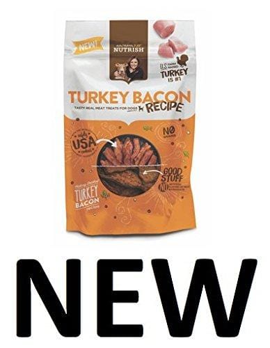 Rachael Ray Nutrish Turkey Bacon Grain Free Dog Treats, Hickory Smoked Turkey Bacon Recipe, 12 Oz.