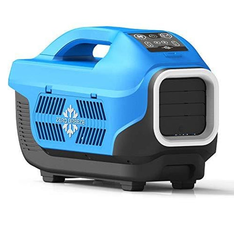Zero Breeze Z19 Portable Air Conditioner for Outdoors, Micro AC Compressor, USB Charging and LED Light, for 1-4 Person Camping Tent, RV, Van, Picnic and Beachside (Without Battery)