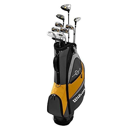 Wilson Profile XD Men's RH Flex Graphite Steel Golf Club Stand Bag Set, Gold
