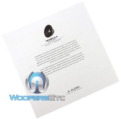 12W0V3-4 - JL Audio 12" Single 4-Ohm W0V3 Series Subwoofer