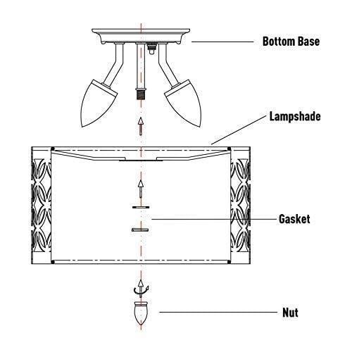 Dream Lighting 12volt DC LED Round Dinette Light Fixture with Switch for Interior RV Automotive Boat Ceiling Lighting, Pendant Lamp for Kitchen Island, Dining Room - Double Shade Design, 3500K