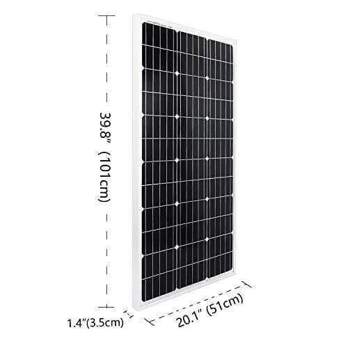 ECO-WORTHY 200 Watt (2pcs 100 Watt) Monocrystalline Solar Panel Complete Off-Grid RV Boat Kit with LCD Charge Controller + Solar Cable + Mounting Brackets