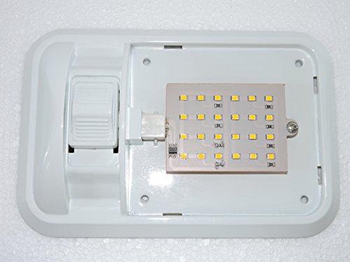 Leisure LED 2 Pack 12V Led RV Ceiling Dome Light RV Interior Lighting for Trailer Camper with Switch, Single Dome 280LM