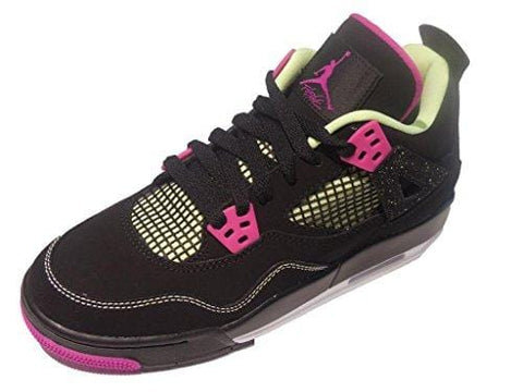 Nike air Jordan 4 Retro 30th GG hi top Trainers 705344 Sneakers Shoes (UK 8 us 9Y EU 42.5, Black Fuchsia Flash Liquid Lime White 027)