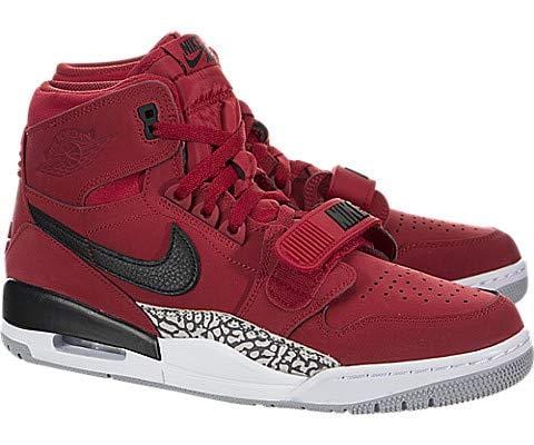 Nike Jordan Legacy 312 - Men's Varsity Red/Black/White Leather Basketball Shoes 10 D(M) US