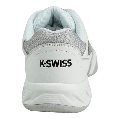 K-Swiss Men's Bigshot Light 3 Tennis Shoes (White/Silver) (13 D(M) US) [product _type] K-Swiss - Ultra Pickleball - The Pickleball Paddle MegaStore