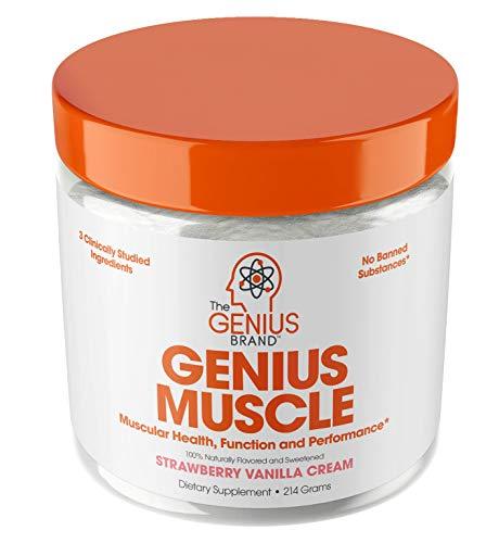 Genius Muscle Builder - Best Natural Anabolic Growth Optimizer for Men & Women | True Weight Gainer Workout Supplement for Steel Physique | Clear Plateaus & Gain Mass in 7 Days with HMB, PA & Peak02