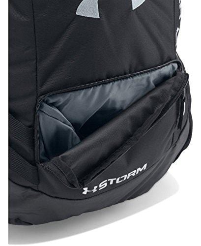 Under Armour Hustle 2.0 Backpack, Black (001)/Silver, One Size