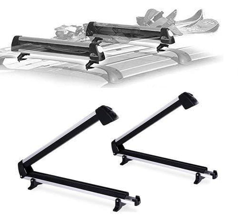 Car Rack & Carrier Ski Car Rack fits 6 Pairs Skis, Snowboard Car Rack fits 4 Snowboards, Ski Roof Carrier, Fit Most of The Flat and Round, Thick crossbars