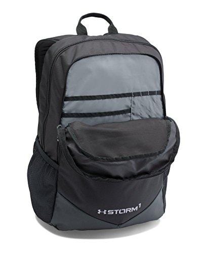Under Armour Boy's Storm Scrimmage Backpack, Black (001)/Silver, One Size