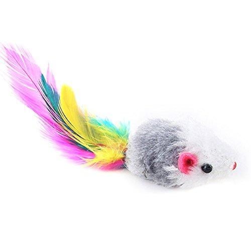 Aftermarket Furry Pet Cat Toys Mice, Cat Toy Mouse, Pet Toys for Cats, Cat Catcher for Feather Tails, 10 Counting