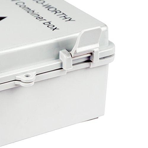 ECO-WORTHY 4 String PV Combiner Joint Box 10A Circuit Breakers for On/Off Grid Solar Panel System