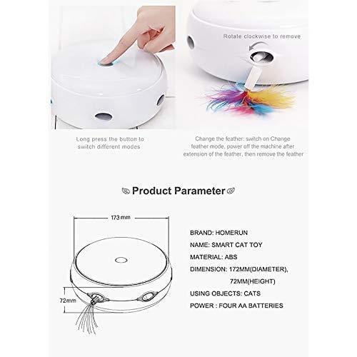 Interactive Cat Feather Toys, Automatic Electric Catching Mouse Toy Adjustable Toy Interactive Toy for Cat or Kitten (Toy 1) - Ultra Pickleball