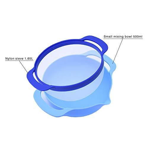 Mixing Bowls Set with 10 Nesting Bowls Stackable Measuring Cups Sieve Strainer Colander for Salad/Cooking/Baking/Food Prep, 11-Piece,Multicolor
