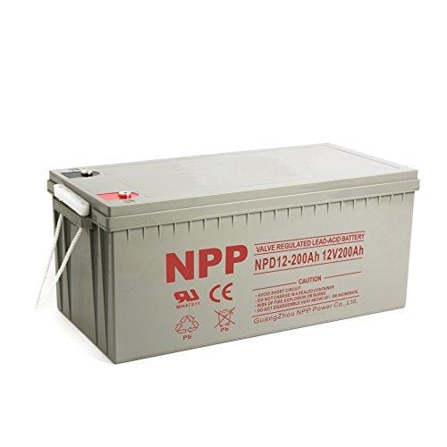NPP NPD12-200Ah Rechargeable Deep Cycle 4D SLA 12V 200Ah Battery with Button Style Terminals