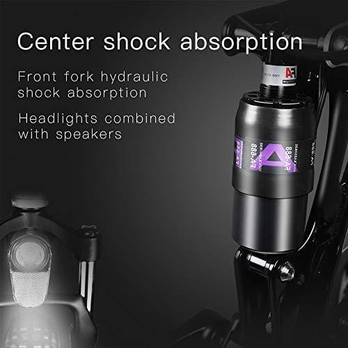 W Wallke 26 inch Folding Aluminum Electric Bike 48V 10.4ah Removable Battery Fat Tire Snow Mountain Bike 750W Beach Cruiser Adult Assisted E-Bike Double Disc Hydraulic Brake