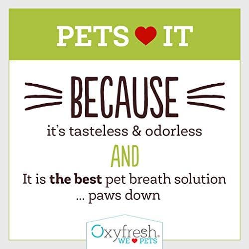 Oxyfresh Premium Pet Dental Care Solution (16oz): Best Way To Eliminate Bad Dog Breath & Cat Breath - Fights Tartar, Plaque & Gum Disease! - So easy, just add to water! Vet Recommended!