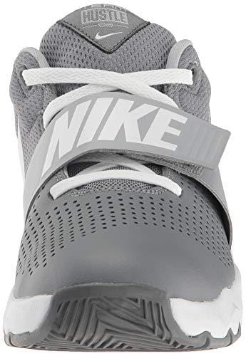 Nike Team Hustle D 8 (GS) Sneaker, Cool Wolf Grey-White, 3.5Y Regular US Big Kid