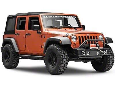 Redrock 4x4 Attack Stubby Front Bumper with Winch Mount and D-Rings for Jeep Wrangler JK/JL 2007-2020
