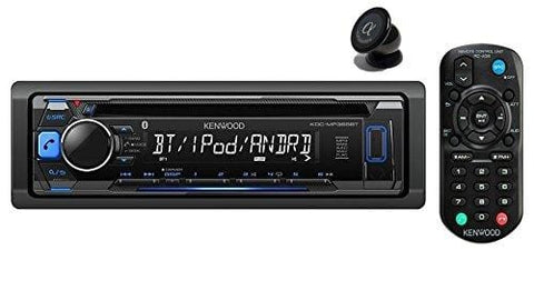 Kenwood Car Single DIN in-Dash CD MP3 Stereo Receiver USB AUX Inputs Built-in Bluetooth Dual Phone Connection iPod iPhone Control AM FM Radio Player