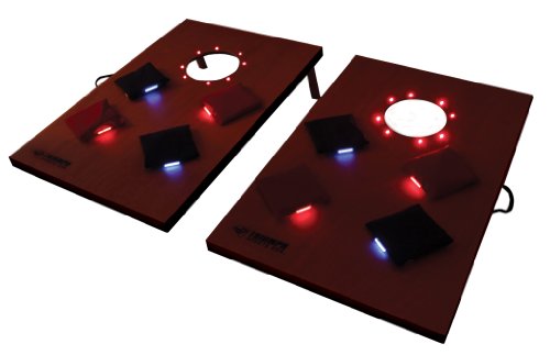 Triumph LED Lighted Cornhole Set - Includes Two Lighted Cornhole Boards and Eight Glowing Cornhole Bags