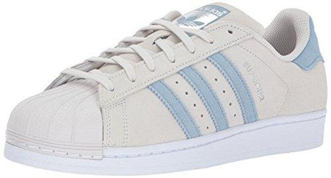 adidas Originals Men's Superstar Running Shoe, Pearl Grey Tactile Blue, 10 Medium US