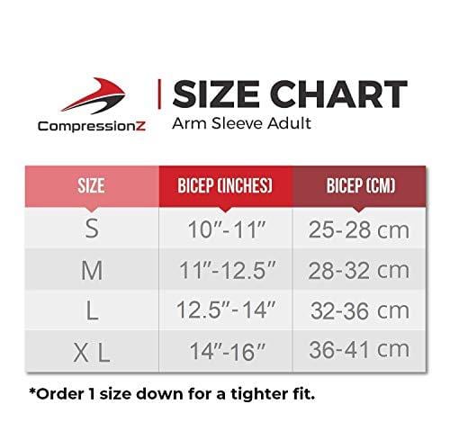 CompressionZ Arm Sleeve (Pair) - Sports Compression Sleeves for Baseball, Basketball, Football, Cycling, Golf - Elbow Brace for Arthritis, Lymphedema - UV Protection for Men/Women (Pink, Large)