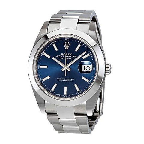 Rolex Datejust 41 Blue Dial Stainless Steel Mens Watch 126300BLSO