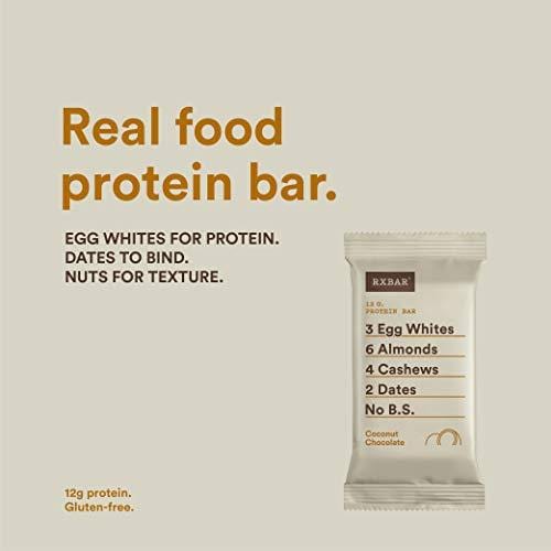 RXBAR Whole Food Protein Bar, Coconut Chocolate, 1.83oz Bars, 12 Count
