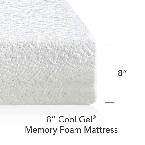 Classic Brands Cool Gel Ventilated Gel Memory Foam 8-Inch Mattress, Short Queen