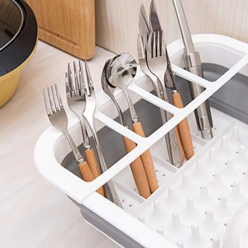 Collapsible Dish Drainer Portable Drying Rack Dinnerware Organizer Kitchen RV Campers Storage