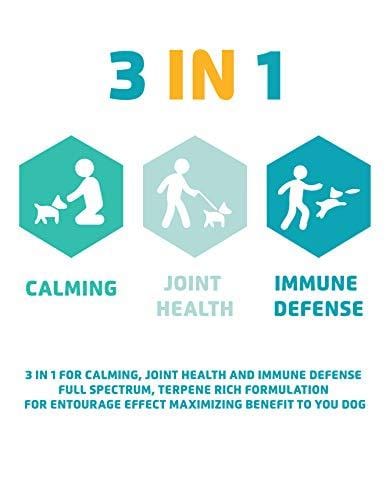 Hemp Oil For Dogs - Terpene Rich Full Spectrum Hemp Oil for Dog Anxiety Relief, Dog Joint Pain Relief & Joint Support for Dogs, and Dog Immune Support. Contains Human Grade Ingredients.