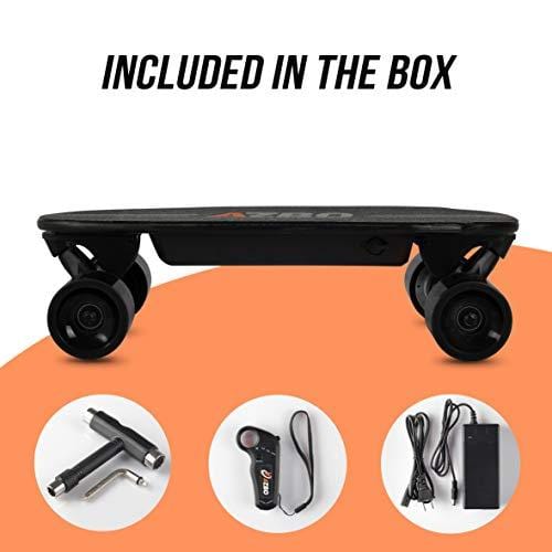 AZBO Portable Mini Electric Skateboard with Remote Control 400W Motor UL2272 Certified Motorized C9 Skateboard with Wireless Remote | 11 MPH Top Speed Electric Longboard