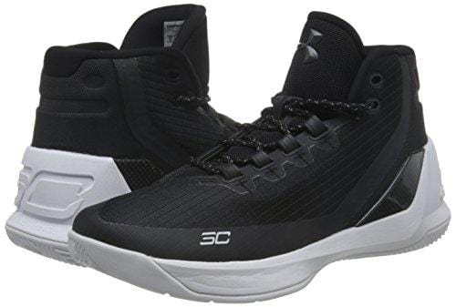 Under Armour Men's Curry 3 Basketball Shoe (10) Black/White