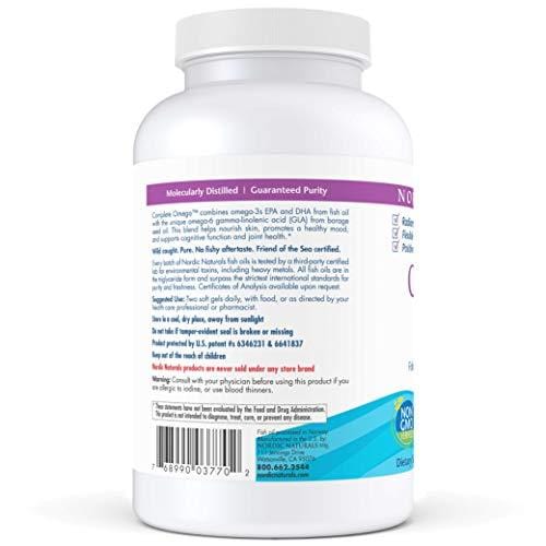 Nordic Naturals Complete Omega - Omegas 3-6-9 From Fish Oil and Borage Oil, Lemon Flavor, 180 Soft Gels