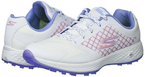 Skechers Performance Women's Go Eagle Rival Golf-Shoes,white/lavender,10 M US