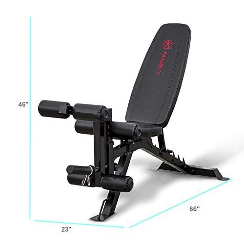 Marcy Adjustable 6 Position Utility Bench with Leg Developer and High Density Foam Padding SB-350