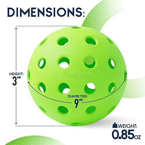 Pickleball Ball Set | Professional USAPA Approved for Sanctioned Tournament Play | 40 Holes & Specifically Designed for Outdoor Courts 6 Pack, Green (6 Pack, Green)