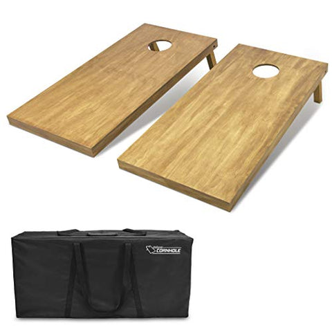 GoSports 4'x2' Regulation Size Wooden Cornhole Boards Set | Includes Carrying Case | Full Regulation Size Bean Bag Toss Boards
