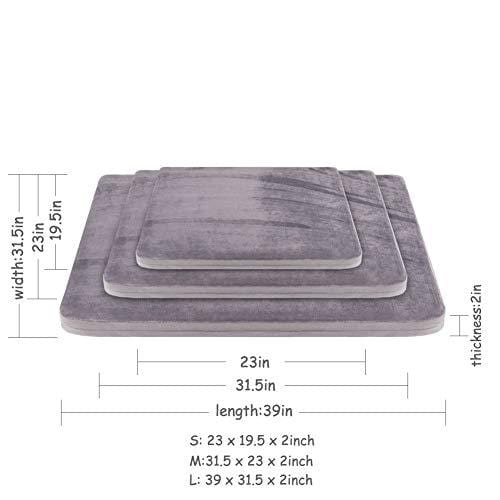 Large Dog Bed Crate Pad Dog Mat Mattress Pet Beds Foam Cushion with Washable Cover Anti-Slip 39.37"