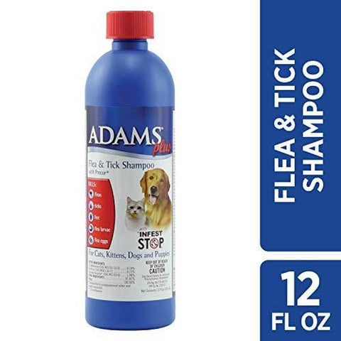 Adams Plus Flea and Tick Shampoo with Precor, 12 Ounce